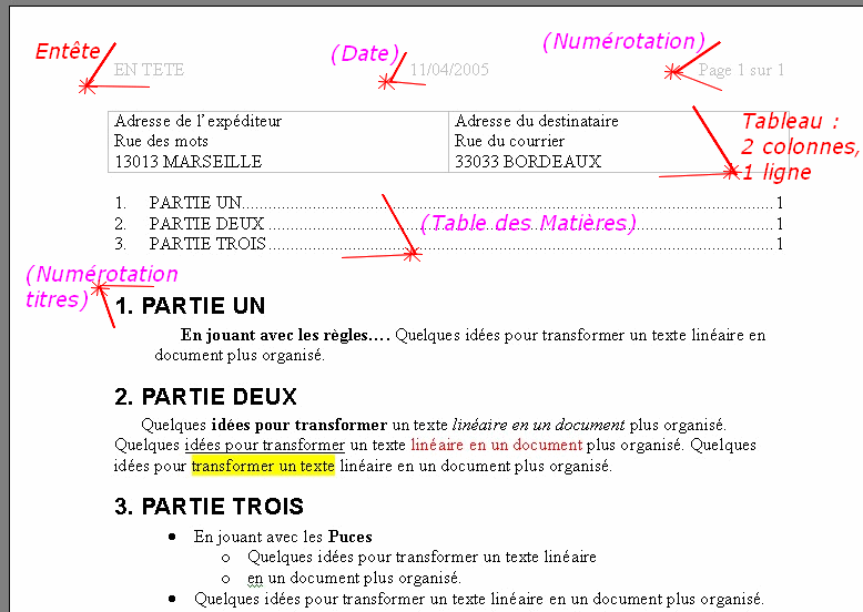 Texte avec styles Texte avec styles